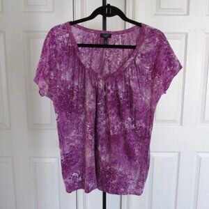 Talbots Purple Design Shirt, Size X